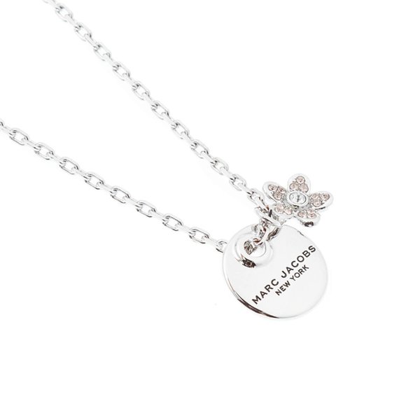 Marc Jacobs MJ Coin Crystal Pendant  Silver-Tone - Picture 2 of 4